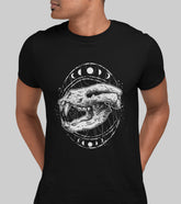 Dog Skull Half Sleeve T-Shirt